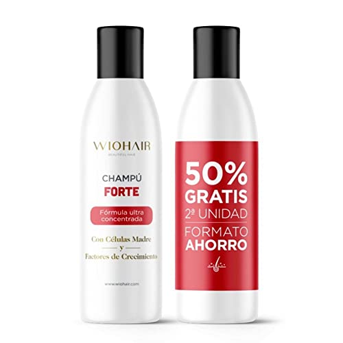 Wiohair 2 Champús Anticaída Forte | Frena la caída y fortalece el cuero cabelludo | Sin sulfatos, sin siliconas, sin parabenos | Para hombres y mujeres | 2 x 150ml