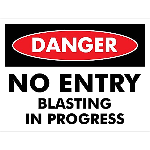 Señal De Advertencia, Peligro Prohibición De Entrada Voladura En Curso Señal De Prohibido Retro Carteles De Pared De Metal Resistente Carteles Metal Para Exteriores Interiores,20X30Cm