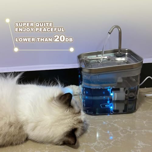 Fuente para Gatos Acero Inoxidable 2.6L miniatura 3