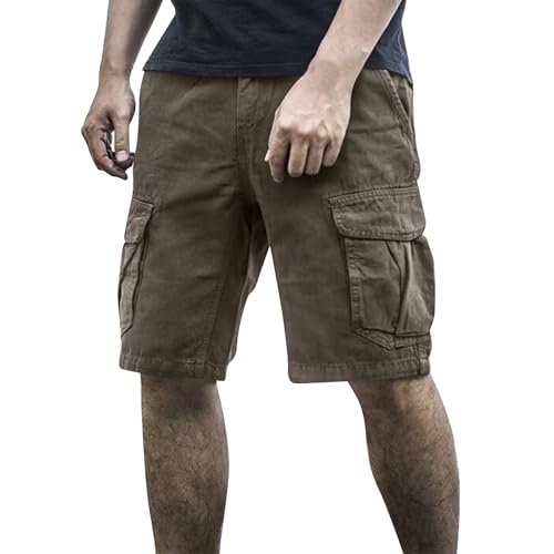 Short Cargo Homme Baggy en coton léger pour le travail et la randonnée d'été
