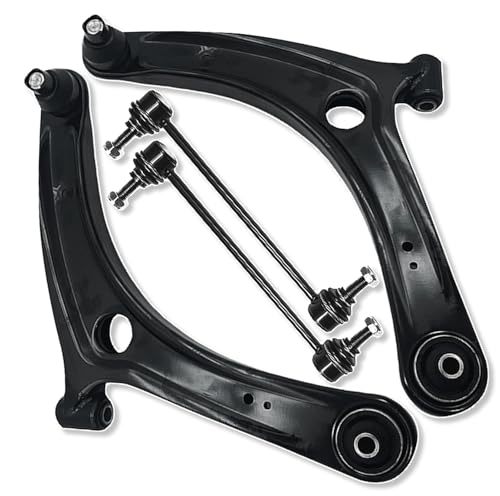 Koxot 4pc Front End Control Arms Kit for Mitsubishi 2008-2017 Lancer, 2007-2019 Outlander, 2011-2019 Outlander Sport, 2x Front Lower Control Arm with Ball Joint, 2x Front Sway Bar End Links