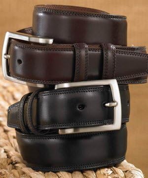 Torino Cuero, Cinturón Hombre, Kipskin Quemado, Negro, 38