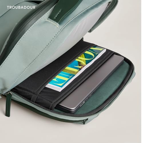 Image of Troubadour Apex 4.0-22L Premium Laptop Backpack - Ergonomic & Water Resistant - Designed for Work and Travel - Green Smoke