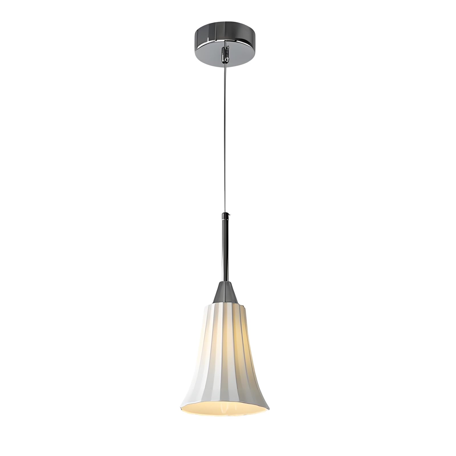 YNVIOZM Modern Ceramic Pendant Light Minimalist Small White Ceramic Hanging Lamp Contemporary Hanging Ceiling Lighting Fixture for Kitchen Island Dining Room Bedroom