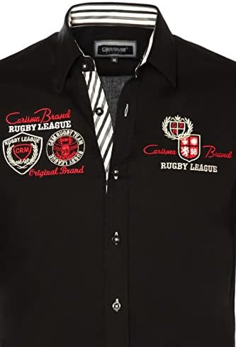 Camicia Uomo Maniche Corte 97% Cotone - Con Ricamo, Stile Casual, Ideale Per Estate E Tempo Libero - Foto 8