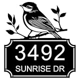 Personalized Bird Address Sign, Bird House Number Plaque, Custom Street Name Plaque, Front Door Sign, New Home Present, Festival Presents