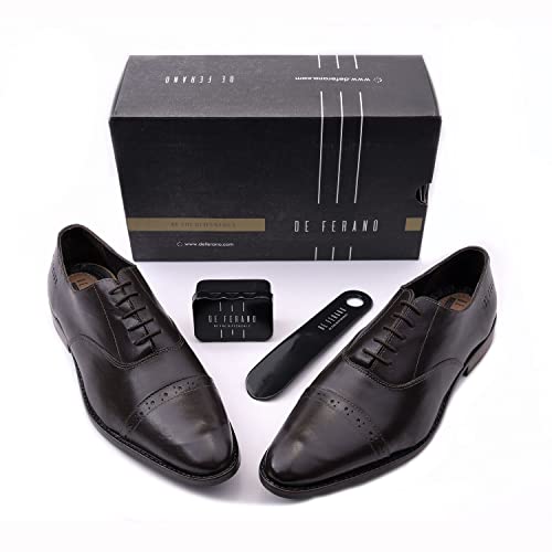 Image of Handmade Premium Genuine Leather Formal Shoes for Men | Brown Office Dress Lace up Formal Oxford Shoes