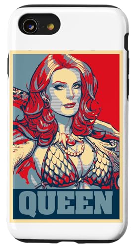 Red Sonja Frank Cho �v���p�K���_ �A�C�R�� �Ԗя\���R �N�C�[���Y �X�}�z�P�[�X iPhone SE (2020) / 7 / 8 �p