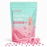 SAISZE Hard Wax Beads for Hair Removal, Rose Wax Beans, 1LB | Stripless Body Wax, Soft Floral Scent, For Bikini Face & Legs, Quick-Melt Formula, Wax Warmer Refill