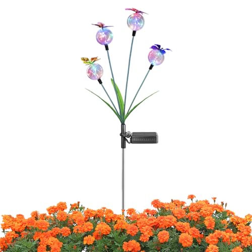 Lámpara decorativa recargable con mariposas de encendido automático y resistencia exterior