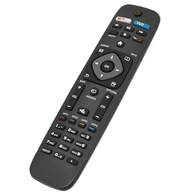 Remote Control Replacement Applicable for Philips Smart Ultra HDTV 55PFL5603/F7 55PFK5402/F7 50PFL6602/F7 50PFL5601/F7 75PFL5603/F7 50PFL5903/F7 55PFL5903/F7 65PFL5903/F7 43PFL5703/F7 50PFL5703/F7