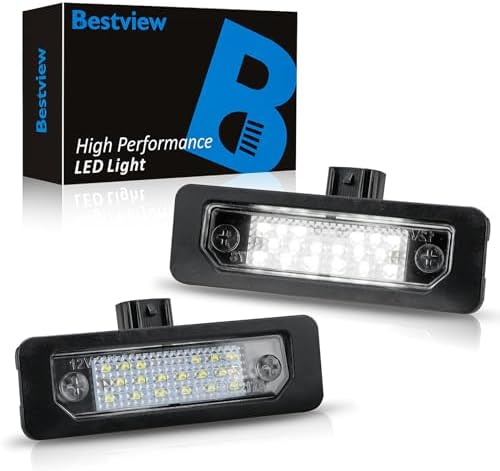 White 6000K LED License Plate Lights For 2010-2014 Ford Mustang – Brilliant White, 12V, Easy Install