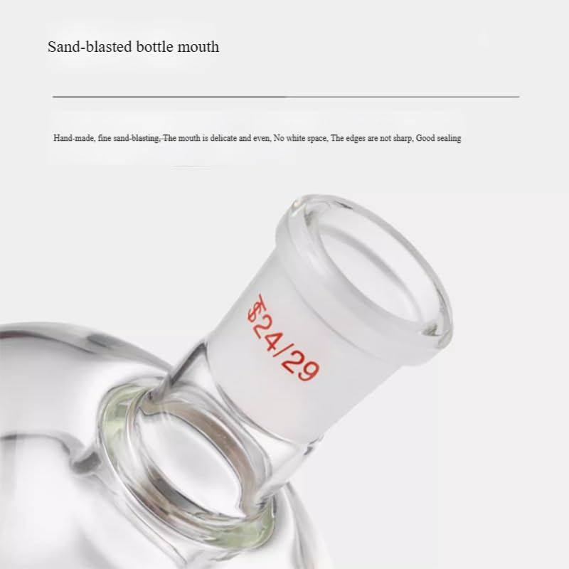 Embudo de separación de líquidos de doble capa en forma de pera - Pistón esférico cónico de vidrio tetrafluoro (100 ml, 125 ml, 250 ml) | 60ml