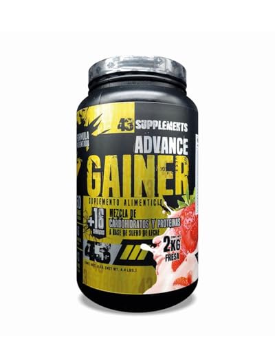 Proteína Advance Gainer Ganador de Masa 43 Supplements 2 KG Sabor Fresa