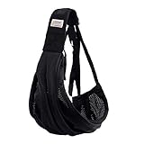 Happy Cherry - Fulares Portabebé con Correa para el Hombro Bandoleras Portabebé Transpirable Portabebés Ergonómico Ajustable para Bebés 0-36 Meses Negro