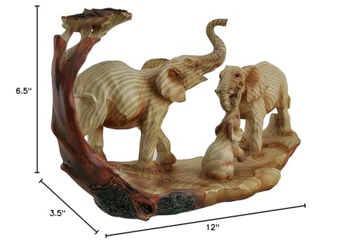 Estatua Decorativa Familia Elefante 12 in Resina miniatura 5