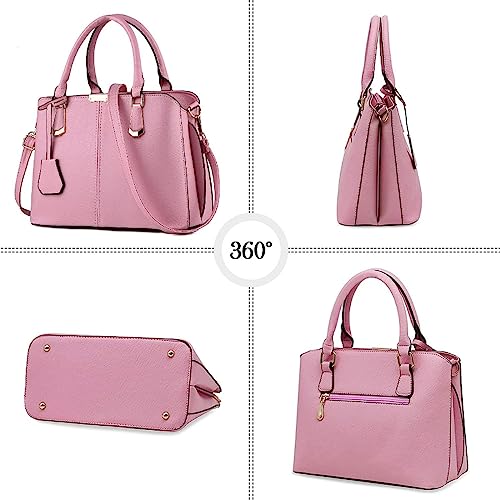 Xingchen Purses And Handbags For Women Fashion Messenger Bag Ladies Pu Leather Top Handle Satchel Shoulder Tote Bags Pink #TOP3