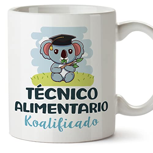 MUGFFINS Tazas para TÉCNICO ALIMENTARIO hombre - En Español - Koalificado/koalificada - 11 oz / 330 ml - Regalo original y divertido