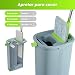 EasyGleam Cubo y Mopa Fregona - Mopa Microfibra, Mango de Acero Inoxidable,...