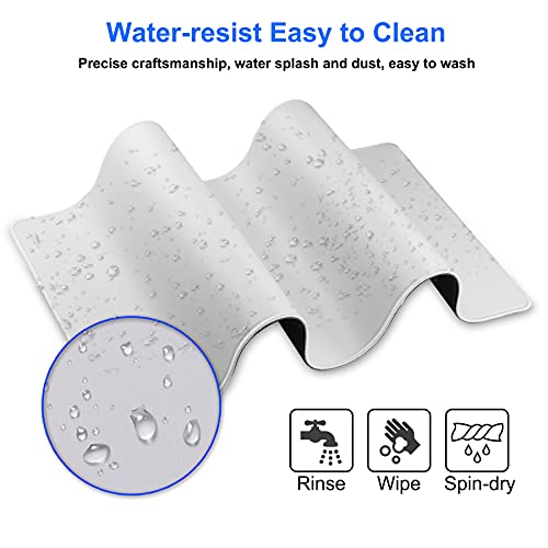 Image of Large Gaming Mouse Pad with Stitched Edges,[27.5x11.8In] Extended Mouse Pad with Non-Slip Natural Rubber Base for Gamer /Desktop /Office /Home (70x30 Greyus)