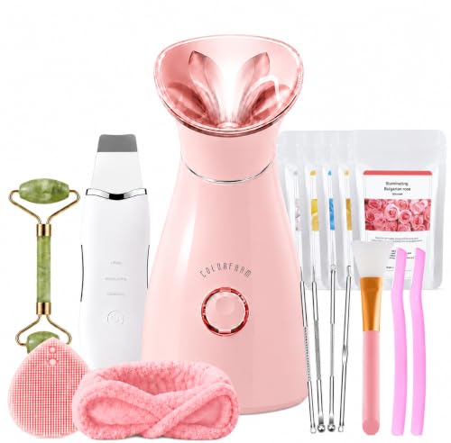 Image of Nano Ionic Facial Steamer Kit with 17 Skin Care Tools for Home Spa