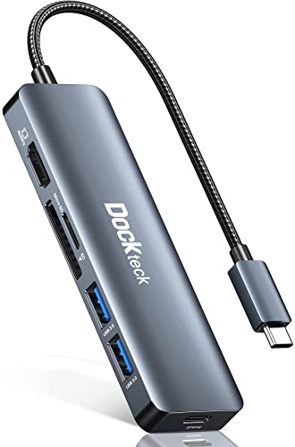 Usb C Hub Multiport Adapter - Dockteck 6 In 1 Usb C Dock With 100W Pd, 4K 60Hz Hdmi, Usb 3.0, Sd/Tf Card Reader, Usbc Hub For Macbook Pro Air Microsoft Surface Pro #TOP23