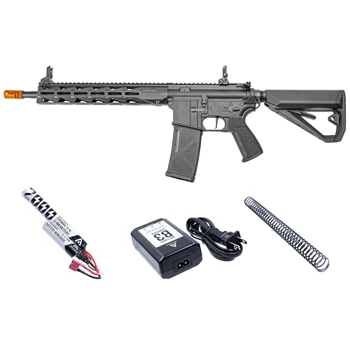 Arcturus Tactical LWT MK-III Carbine 12 Polymer- Electric Full/Semi-Auto/2rd-Burst/3rd-Burst/Binary/Ramping Airsoft AEG Sport SE Starter Pack Black with Battery and Charger