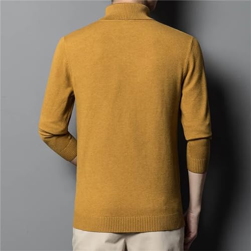 Men Crewneck Sweater Knitted Pullovers Long Sleeve Warm Slim Fit Casual Sweater3