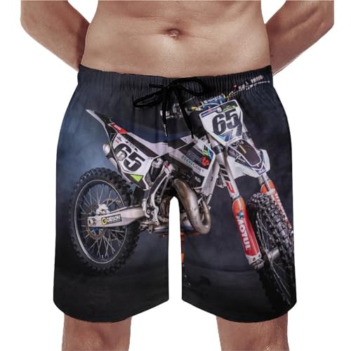 Short de bain homme moto de course anti irritation à séchage rapide