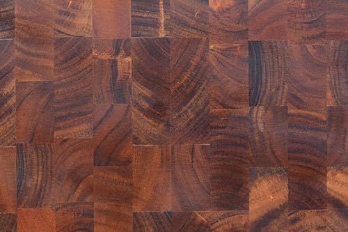 Image of Extra Large Acacia Wood Chopping Board 50x38cm | Restaurant Grade | Serving Platter for Cheese and Snacks | End Grain Butcher Block with Juice Groove