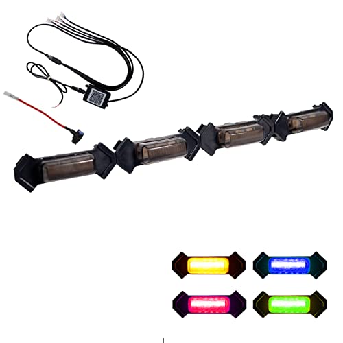 GTINTHEBOX Smoked Lens RGB LED Front Grille Light Kit Compatible with