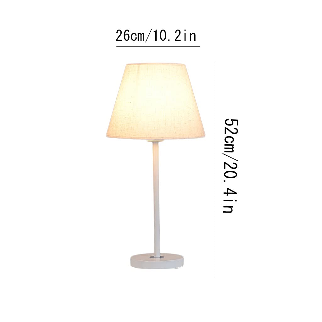 Lámpara de mesa Lampada da tavolo con paralume in tessuto Lampada da comodino semplice lampada da comodino in ferro semplice adatto for soggiorno e camera da letto dormitorio y sala de estar