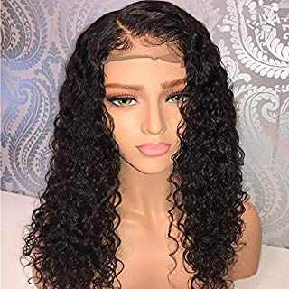 LIAZAHAIR Deep Curly Human Hair Lace Front Wigs With Baby Hair Pre-Plucked Natural Hairline Brazilian Virgin Hair Bob Wig For Women (20 inches, 13x4 lace front wig)
