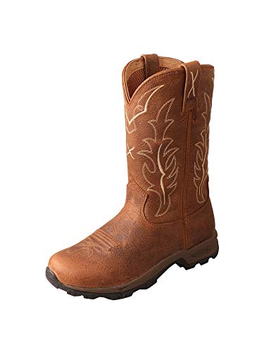 Twisted X Women's 10-Inch D Toe Embroidered Western Pull-On Hiking Boots - Rust