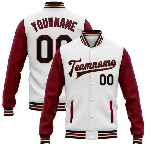 Custom Letterman Jacket, Letterman Jacket, Varsity Jacket, Letterman Jacket Men, Custom White Crimson