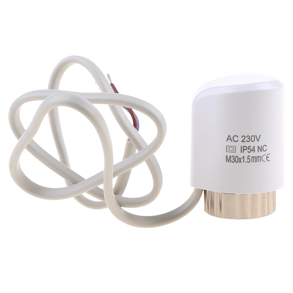 GTYLF Professional Electric Thermal Actuator 230V NC IP54 Normally Closed NC M30-1.5mm 110N for Underfloor Heating