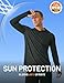 MAGCOMSEN Long Sleeve Shirts for Men Hooded UV Protection Sun Shirt Lightweight Fishing Workout Athletic Swim Rash Guard Black, 2XL