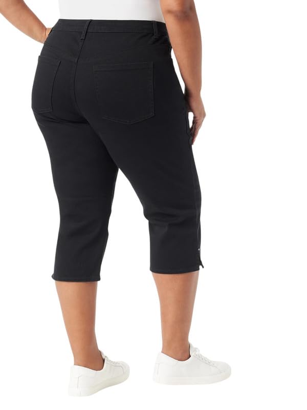 Gloria Vanderbilt Women's Plus Size Amanda Capri Jeans (Black, 24W)3