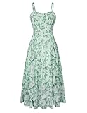 Boho Chic Design: Embrace your free-spirited side with this boho-inspired midi sun dress. The floral print and flowing silhouette add a touch of romanticism to your look Ruffle dresses: The ruffle details add an extra level of femininity and playfuln...