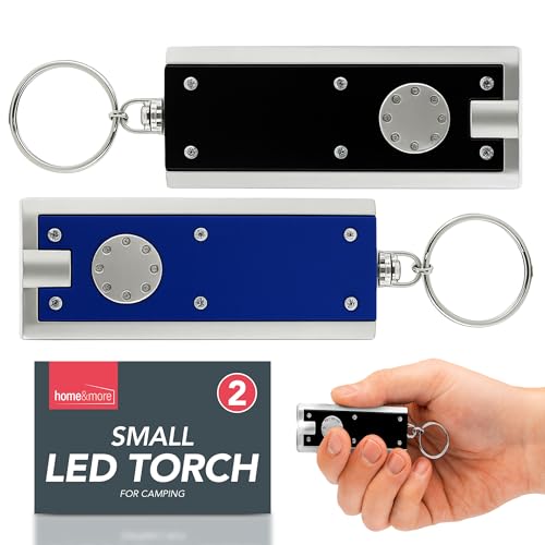 SOL 2pk LED Keyring Torch Compact Pocket Light with Built in Batteries Mini Keychain Lamp for Camping Hiking Outdoor Travel Emergency Use Portable Bright Utility Illumination