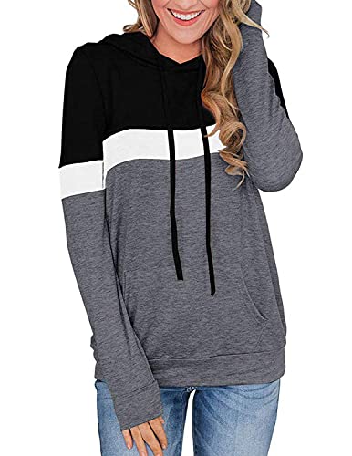 QUNERY Felpe con Cappuccio Donna Manica Lunga