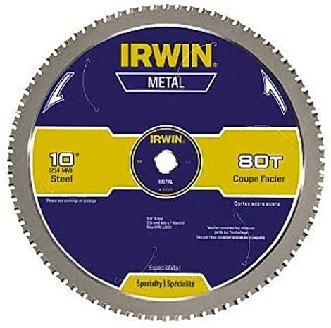 IRWIN Tools Metal-Cutting Circular Saw Blade, 10-inch, 80T (4935561)