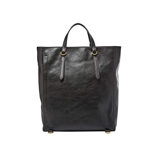 Fossil Women's Camilla Leather Convertible Backpack Purse Handbag, Black (Model: ZB7517001)