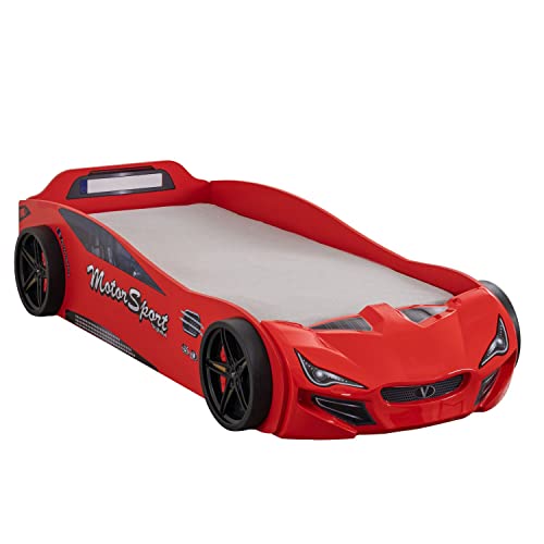 Autobett 90x200 cm Turbo GT3 Rot mit Namensschild Kinderbett inkl....