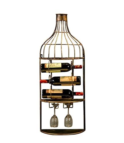 Soporte Vintage de Pared para Botellas de Vino