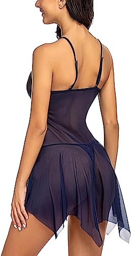 Image of ROUXOUS Nightwear for Girls-Babydoll Lingerie for Women-Women's Babydoll Nightwear Babydoll Dress-Honeymoon Lingerie-Babydoll Lace Sleepwear