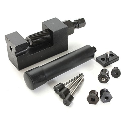 Chain Breaker Motorcycle Chain Riveter, Baceyong Chain Splitter Breaker Riveting Rivet Riveter Tool Kit for Motorcycle Bike Chains from #32 - #532