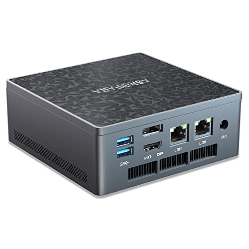 Mini PC Windows 11 Pro, Intel Celeron N5105 (hasta 2,9 GHz) Mini Computadora, 16GB DDR4/512GB M.2 SSD Mini Tower PC, HDMI+DP+Type-C,WiFi 6, Dual RJ45, 4*USB PC de Oficina Comercial Cover