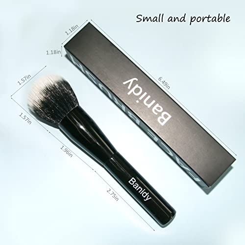 Powder Brush Banidy Blush Brush Duo Fiber Stippling Brush Flawless Makeup Brush Perfect For Any Look Premium Luxe Plush Fibers Rounded Flawless Foundation Makeup Brush Ideal For Liquid, Cream, Powder,Blending, Buffing,Setting Contour Brush #TOP7