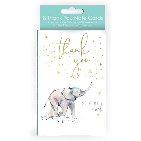 Pack of 8 Eco-Friendly Thank You Cards Cover